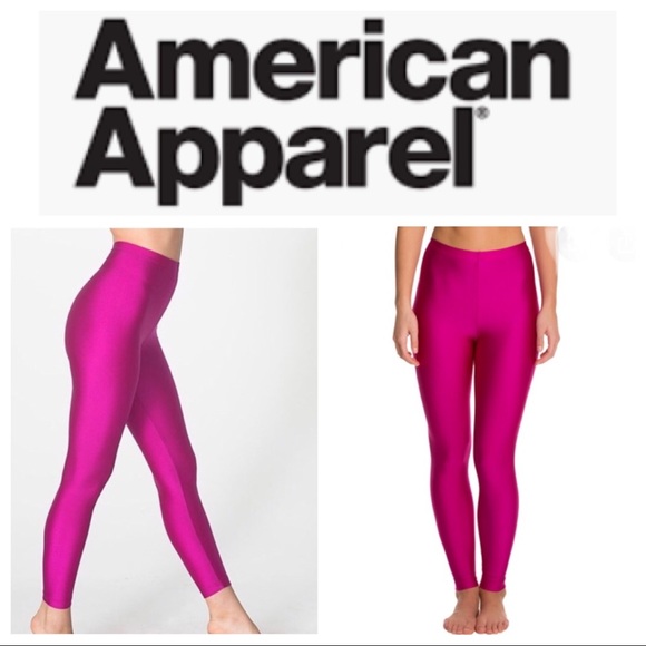 American Apparel Pants - American Apparel Fuchsia Nylon Tricot Leggings